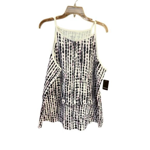 Torrid Camisole Straps Halter knit top Sz 4X Deep Purple/white NWT - Picture 1 of 6